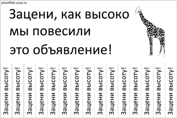 Фотоприкольные объявления: Зацени, как высоко!